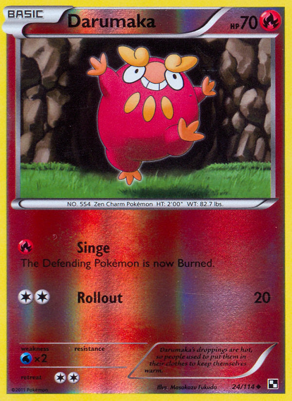 Black & White Darumaka #24/114 reverse holo